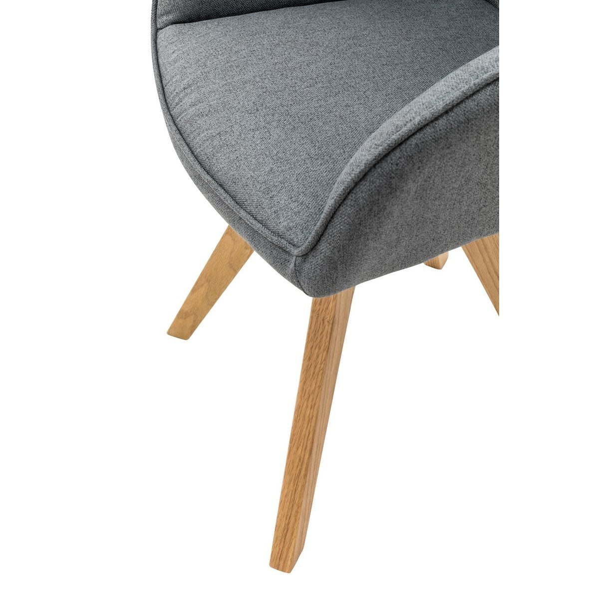 SalesFever Fauteuil set van 2 grijs textiel