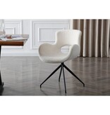 SalesFever Fauteuil met uitgesneden rugleuning Wit