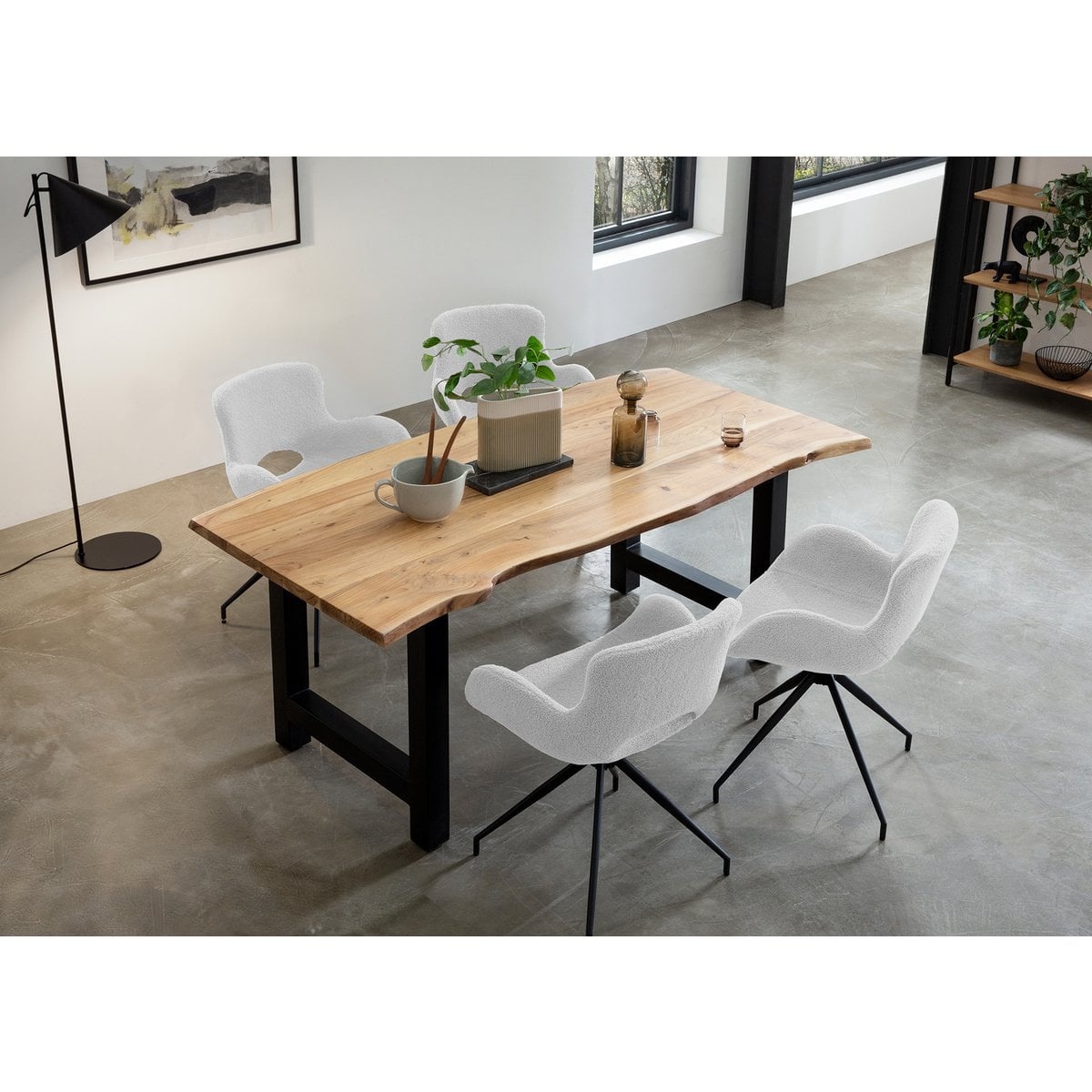 SalesFever Fauteuil met uitgesneden rugleuning Wit