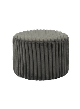 SalesFever Kruk Ø55 cm pluche koord donkergrijs