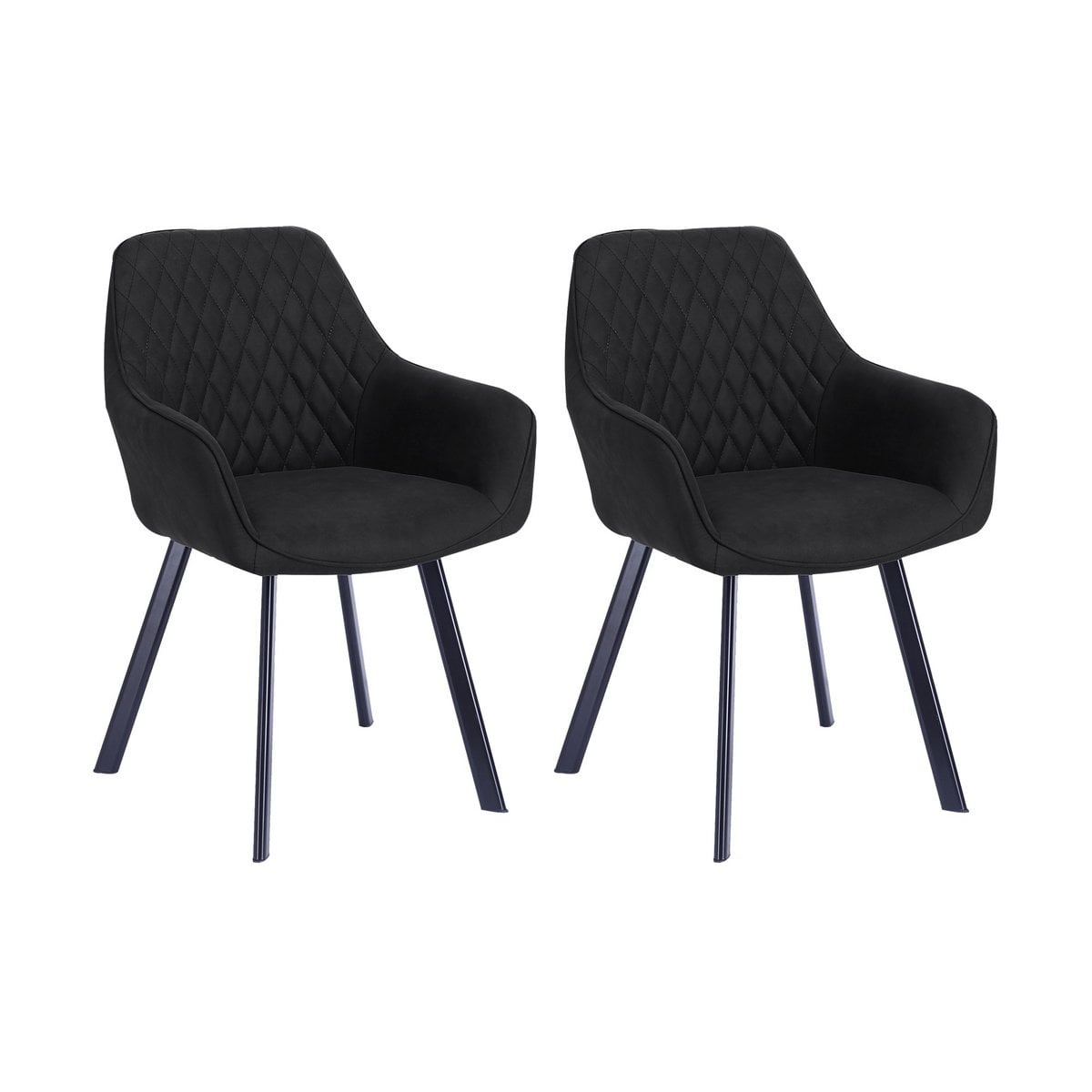SalesFever Set van 2 fauteuils, antraciet microvezel