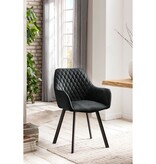 SalesFever Set van 2 fauteuils, antraciet microvezel