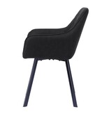 SalesFever Set van 2 fauteuils, antraciet microvezel