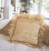 KantoormeubelenPlus Sierkussen met vulling | Decoratief Kussen | Sofa Kussen GANDI gemaakt van Raffia