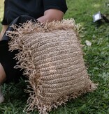 KantoormeubelenPlus Sierkussen met vulling | Decoratief Kussen | Sofa Kussen GANDI gemaakt van Raffia