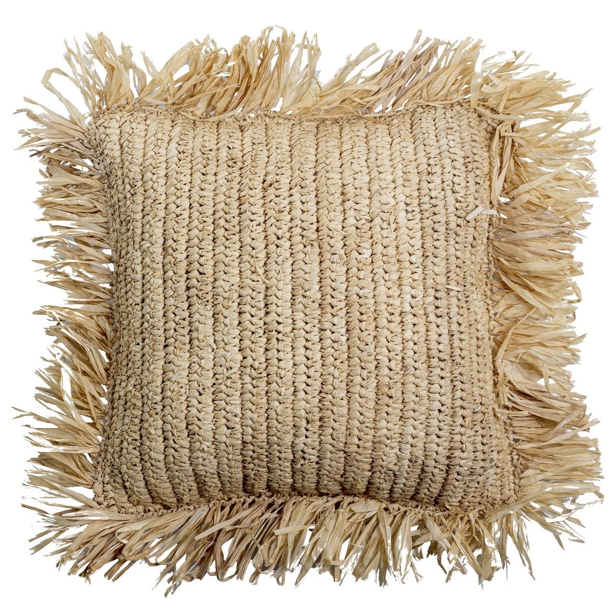 KantoormeubelenPlus Sierkussen met vulling | Decoratief Kussen | Sofa Kussen GANDI gemaakt van Raffia