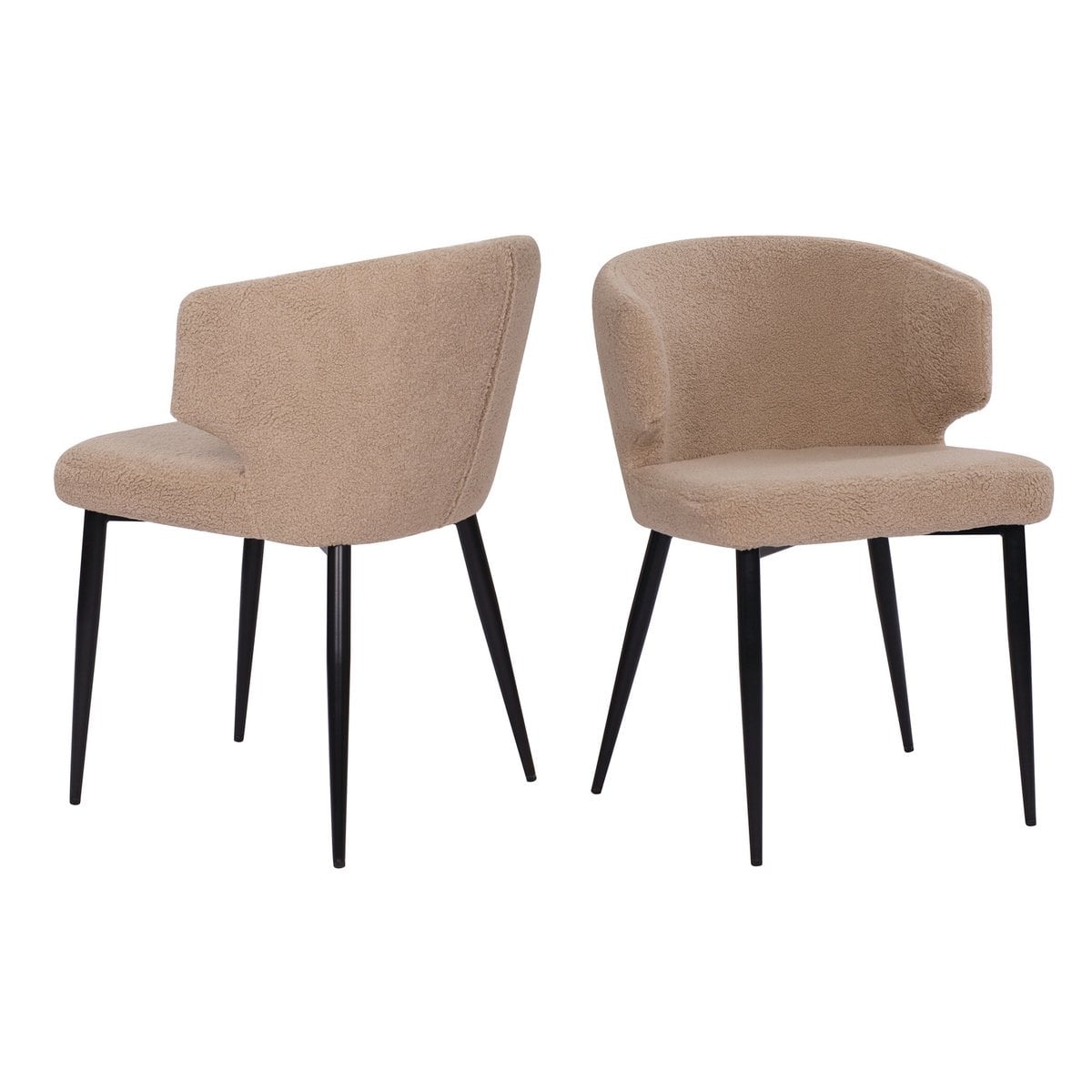 KantoormeubelenPlus Fauteuil set van 2 met teddybont hoes