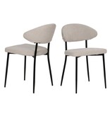 KantoormeubelenPlus Stoelenset van 2 met structuurstof