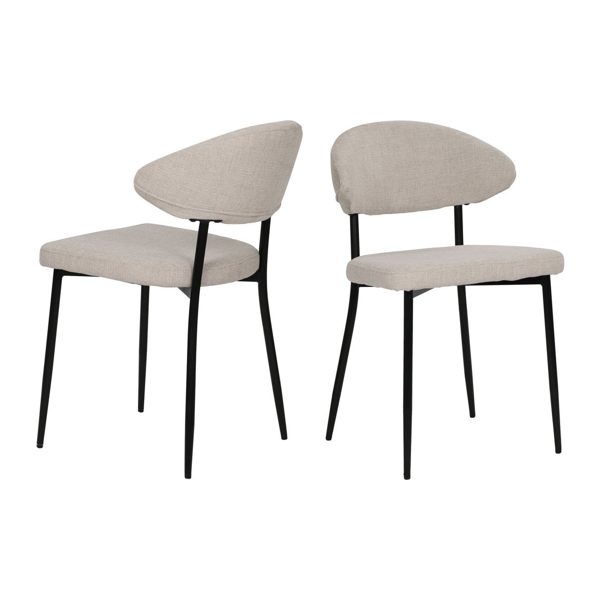 KantoormeubelenPlus Stoelenset van 2 met structuurstof