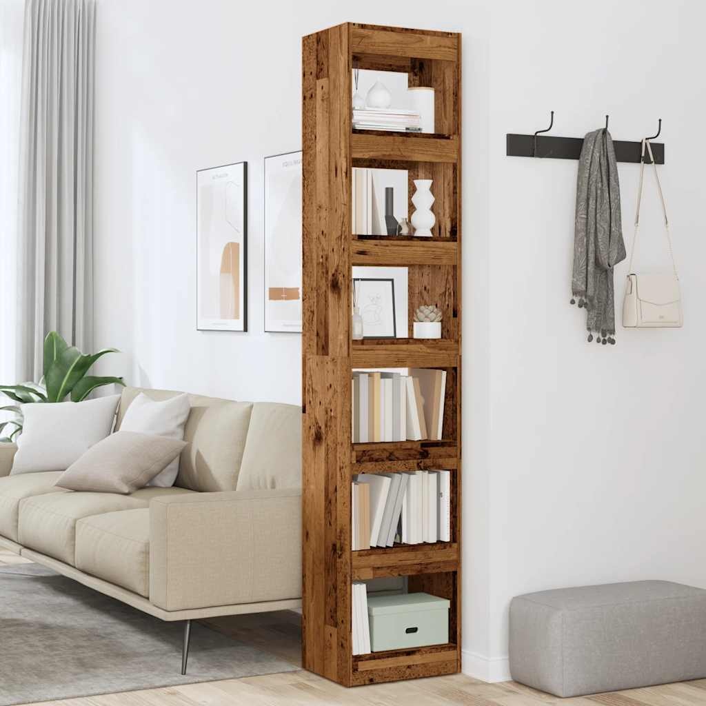 VidaXL Boekenkast/kamerscherm 40x30x198 cm oud houtkleurig