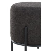 SalesFever Polsterhocker Ø35 cm Bouclé Stoff Antraciet