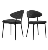 KantoormeubelenPlus Stoelenset van 2 met structuurstof