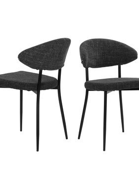 KantoormeubelenPlus Stoelenset van 2 met structuurstof