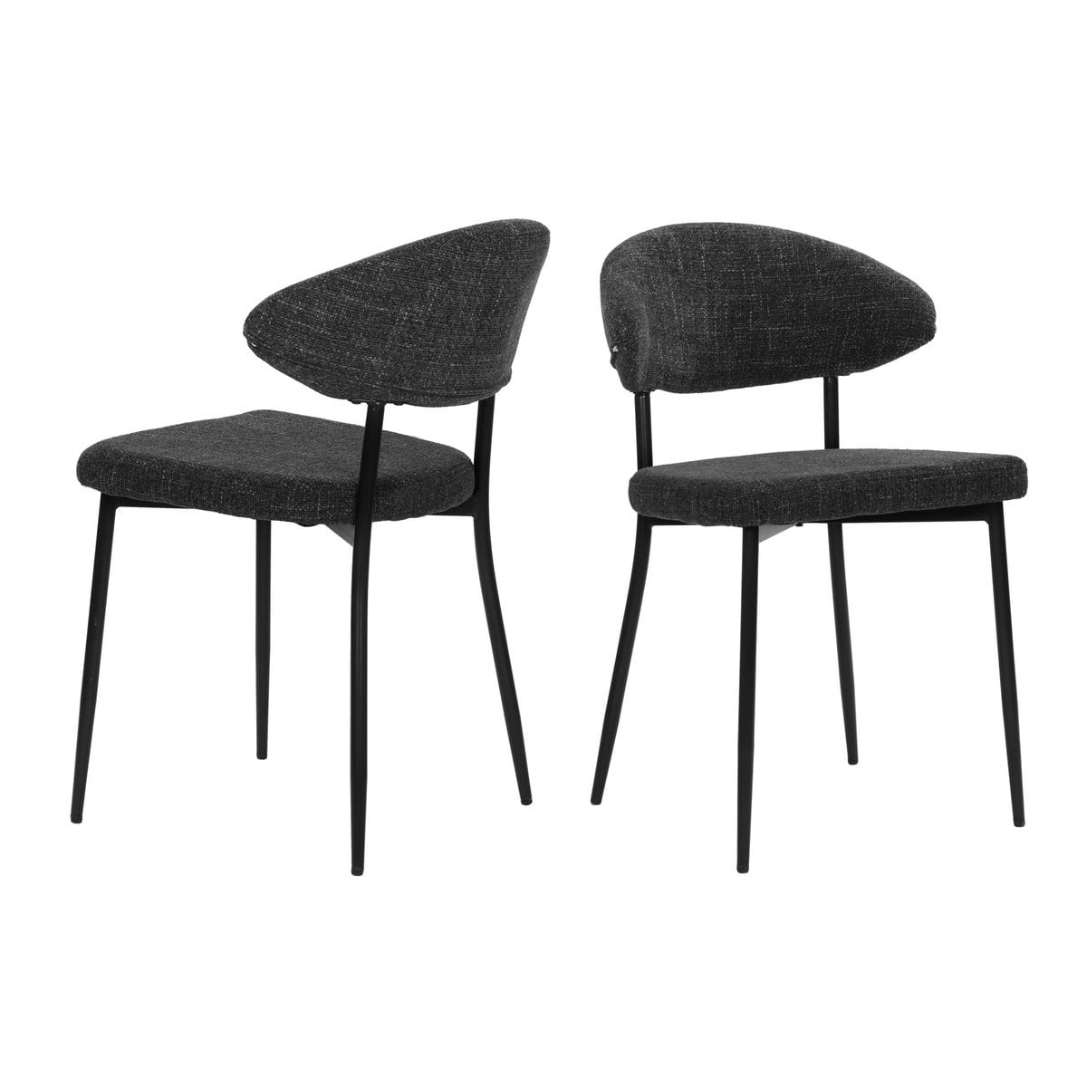 KantoormeubelenPlus Stoelenset van 2 met structuurstof