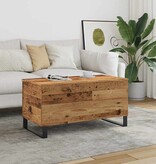 VidaXL Salontafel 90x44,5x45 cm bewerkt hout oud houtkleurig