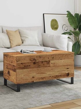 VidaXL Salontafel 90x44,5x45 cm bewerkt hout oud houtkleurig