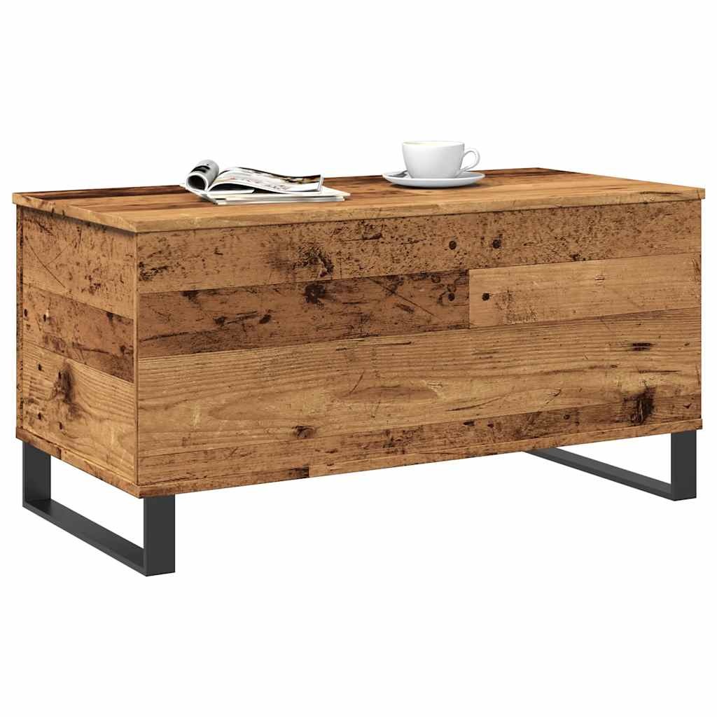 VidaXL Salontafel 90x44,5x45 cm bewerkt hout oud houtkleurig