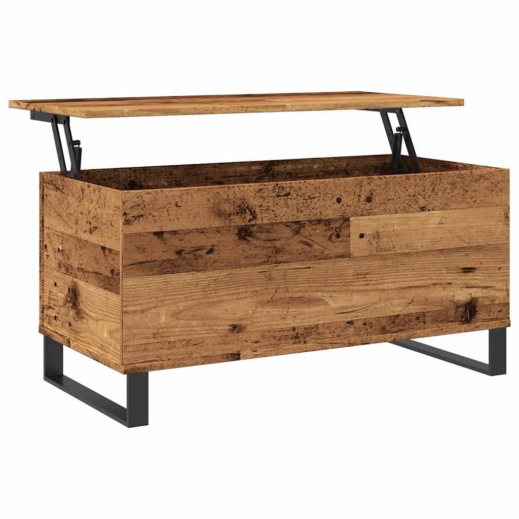 VidaXL Salontafel 90x44,5x45 cm bewerkt hout oud houtkleurig