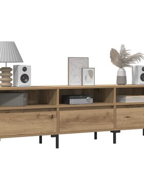 VidaXL Tv-meubel 150x30x44,5 cm bewerkt hout artisanaal eikenkleur