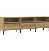 VidaXL Tv-meubel 150x30x44,5 cm bewerkt hout artisanaal eikenkleur