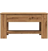 VidaXL Salontafel 101x49x52 cm bewerkt hout artisanaal eikenkleur