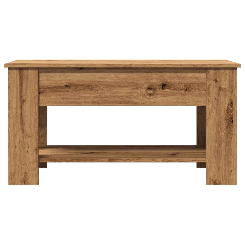 VidaXL Salontafel 101x49x52 cm bewerkt hout artisanaal eikenkleur