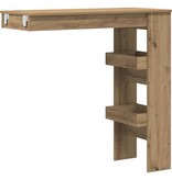VidaXL Bartafel wandgemonteerd 102x45x103,5 cm bewerkt hout artisanaal