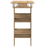 VidaXL Bartafel wandgemonteerd 102x45x103,5 cm bewerkt hout artisanaal