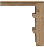 VidaXL Bartafel wandgemonteerd 102x45x103,5 cm bewerkt hout artisanaal