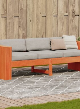VidaXL Tuinbank 3-zits 189x60x62 cm massief grenenhout wasbruin