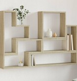 VidaXL Wandschap 96x12x64 cm bewerkt hout sonoma eikenkleurig