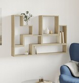 VidaXL Wandschap 96x12x64 cm bewerkt hout sonoma eikenkleurig