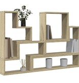 VidaXL Wandschap 96x12x64 cm bewerkt hout sonoma eikenkleurig