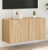 VidaXL Tv-meubel wandgemonteerd 80x30x41 cm sonoma eikenkleurig