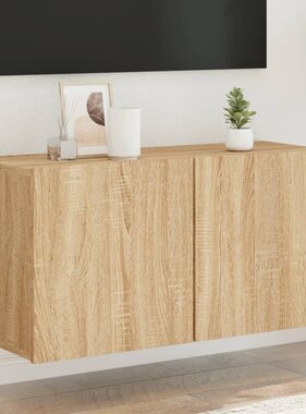 VidaXL Tv-meubel wandgemonteerd 80x30x41 cm sonoma eikenkleurig