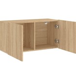 VidaXL Tv-meubel wandgemonteerd 80x30x41 cm sonoma eikenkleurig