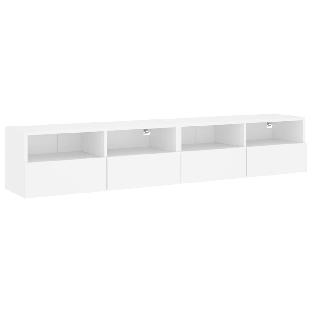 VidaXL Tv-wandmeubels 2 st 80x30x30 cm bewerkt hout wit
