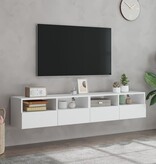 VidaXL Tv-wandmeubels 2 st 80x30x30 cm bewerkt hout wit