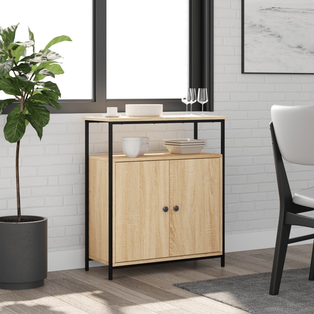 VidaXL Dressoir Sonoma Eiken 70x30x80 cm Bewerkt Hout