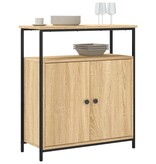 VidaXL Dressoir Sonoma Eiken 70x30x80 cm Bewerkt Hout
