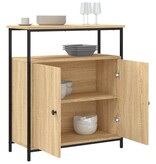 VidaXL Dressoir Sonoma Eiken 70x30x80 cm Bewerkt Hout