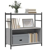 VidaXL Boekenrek 80x30x78,5 cm bewerkt hout en ijzer grijs sonoma