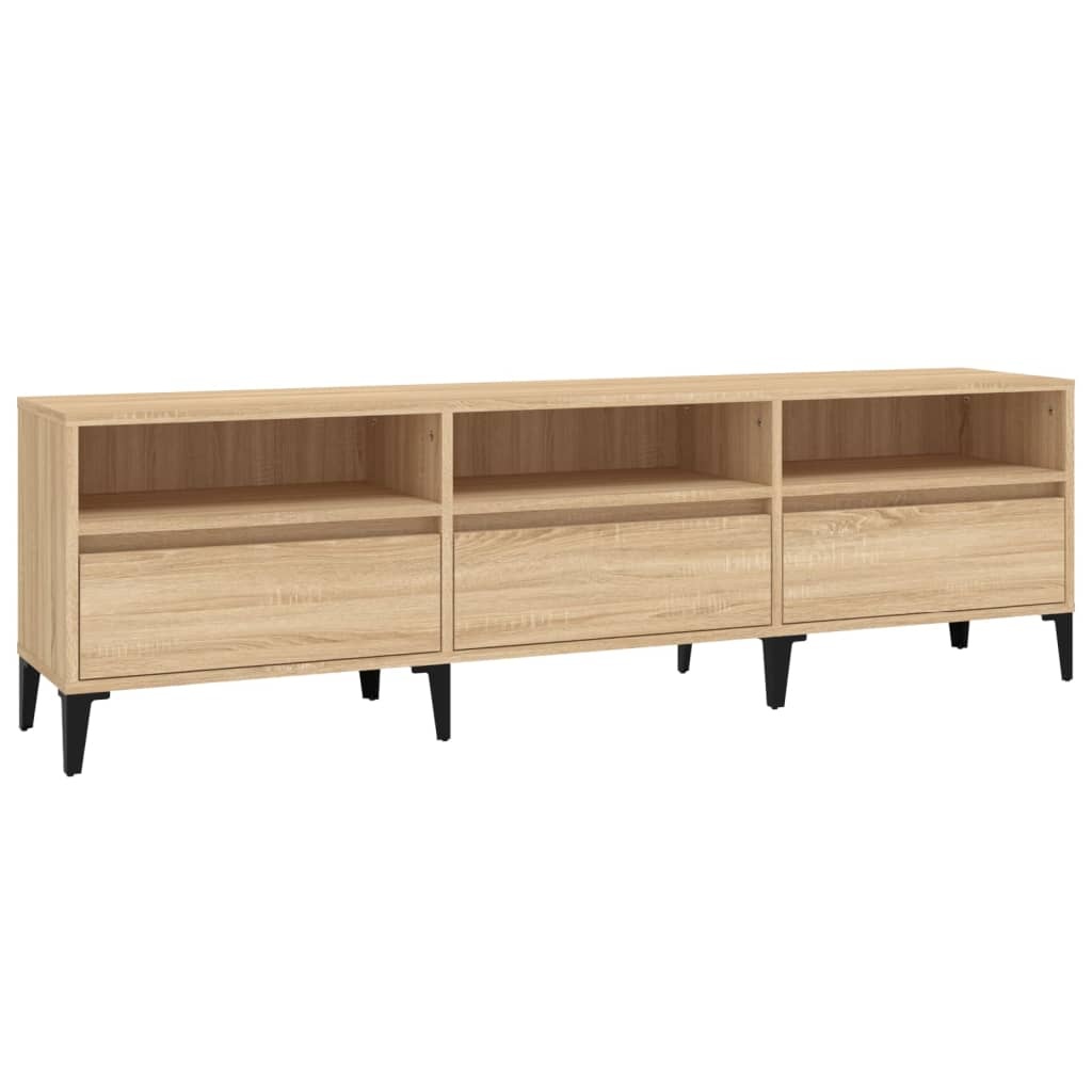 VidaXL Tv-meubel 150x30x44,5 cm bewerkt hout sonoma eikenkleurig