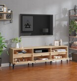 VidaXL Tv-meubel 150x30x44,5 cm bewerkt hout sonoma eikenkleurig