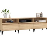 VidaXL Tv-meubel 150x30x44,5 cm bewerkt hout sonoma eikenkleurig
