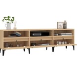 VidaXL Tv-meubel 150x30x44,5 cm bewerkt hout sonoma eikenkleurig