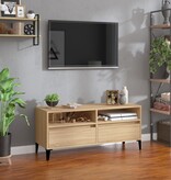 VidaXL Tv-meubel 100x34,5x44,5 cm bewerkt hout sonoma eikenkleurig