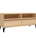 VidaXL Tv-meubel 100x34,5x44,5 cm bewerkt hout sonoma eikenkleurig