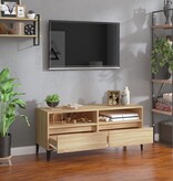 VidaXL Tv-meubel 100x34,5x44,5 cm bewerkt hout sonoma eikenkleurig