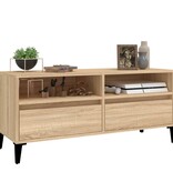 VidaXL Tv-meubel 100x34,5x44,5 cm bewerkt hout sonoma eikenkleurig